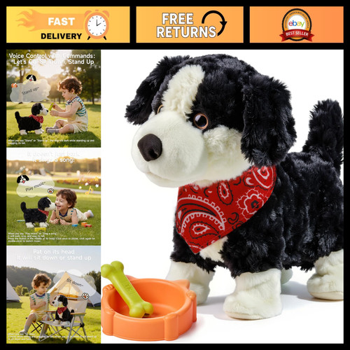 Interactive plush dog - plush, toy